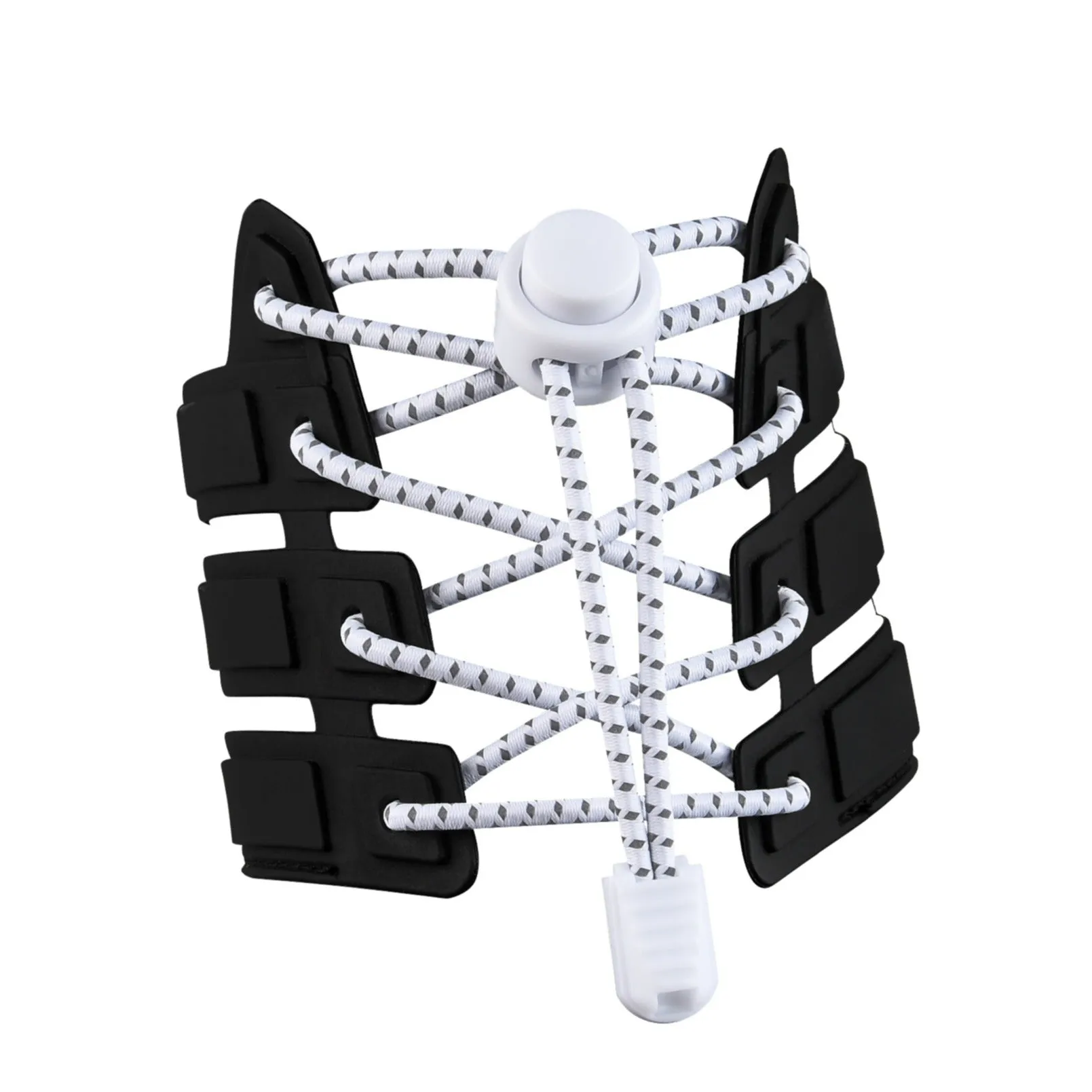 (1 pair) 120cm Elastic Quick Release No Tie Shoelaces Quick Lace System - White