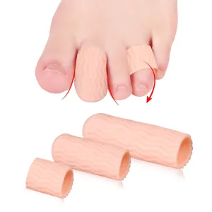 10 Pcs Silicone Toe Protectors, Toe Sleeves Callus Cushion Gel Toe Caps for Blisters, Corns, Toe Cracking, Pain Relief and Reduce Friction