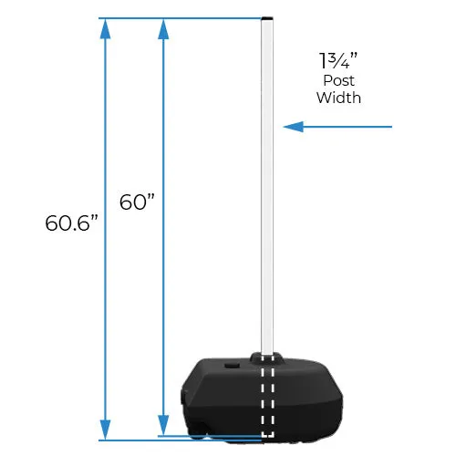 24" Rocking Outdoor Portable Parking Lot Sign | 60" Post