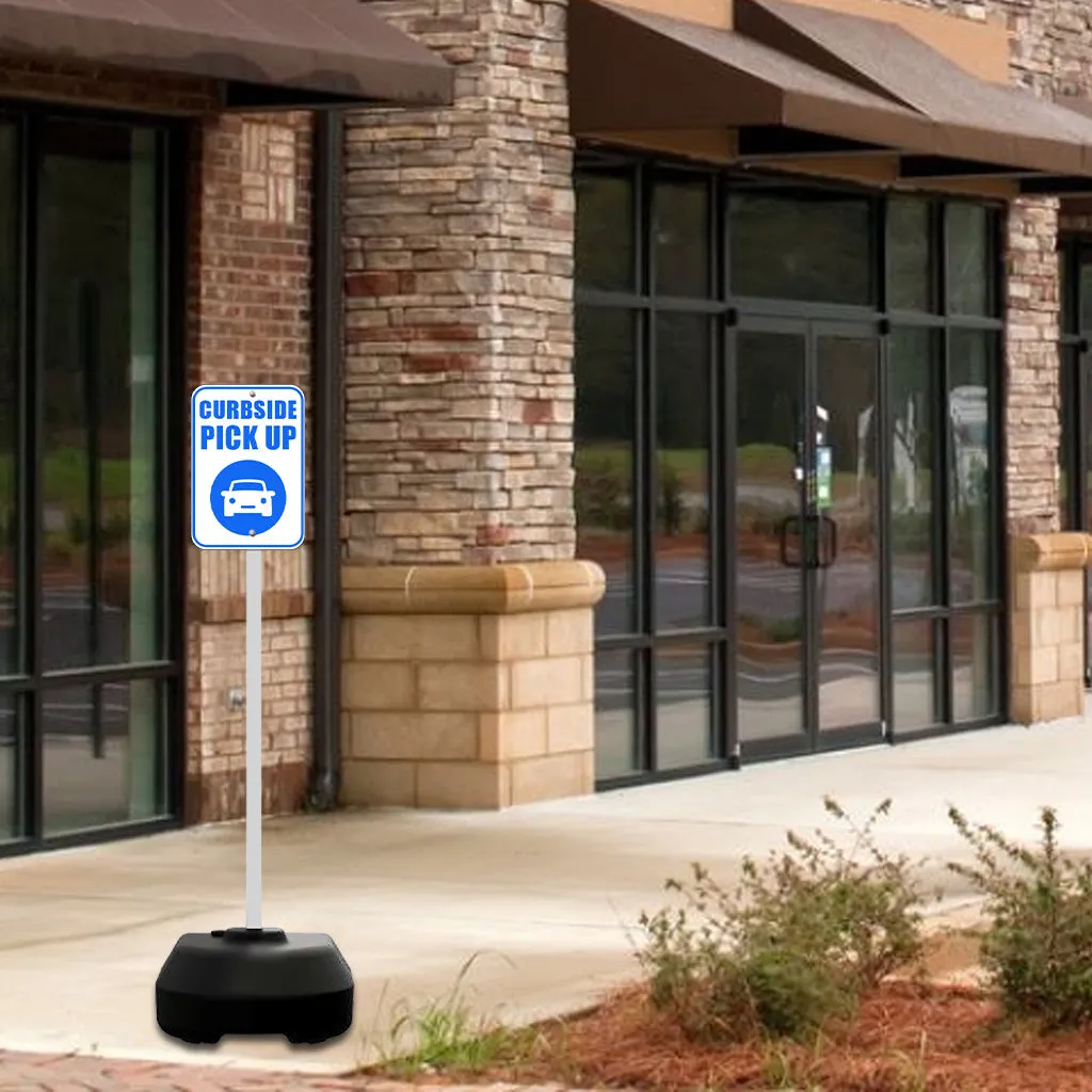 24" Rocking Outdoor Portable Parking Lot Sign | 60" Post