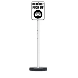 30 LB Outdoor Portable Parking Lot Sign | 60" Post