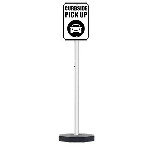 30 LB Outdoor Portable Parking Lot Sign | 60" Post