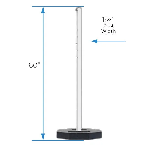 30 LB Outdoor Portable Parking Lot Sign | 60" Post