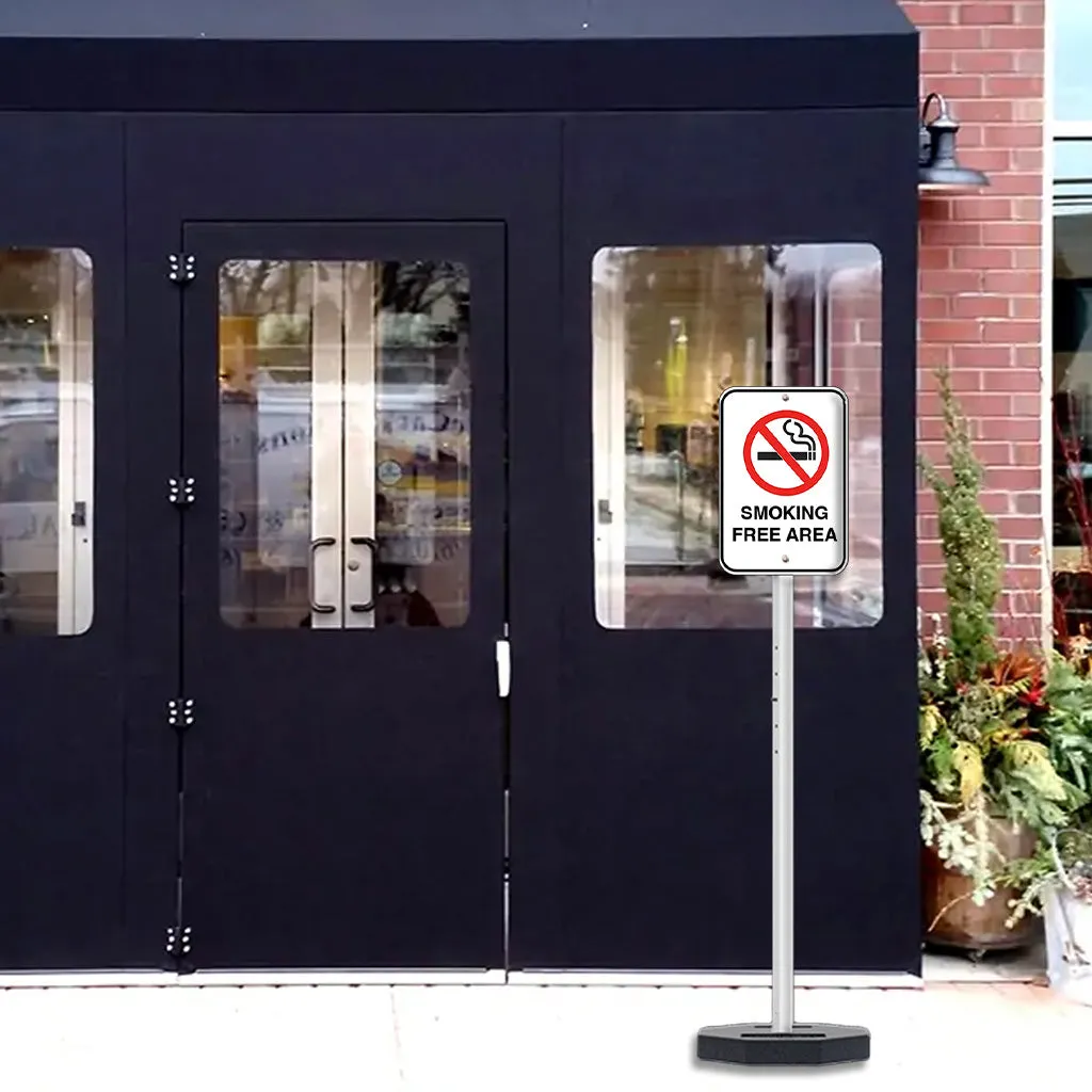 30 LB Outdoor Portable Parking Lot Sign | 60" Post
