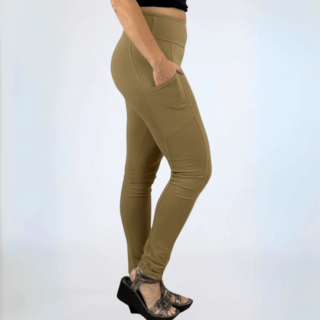 A Perfect Fit Solid Pocket Leggings Made in USA