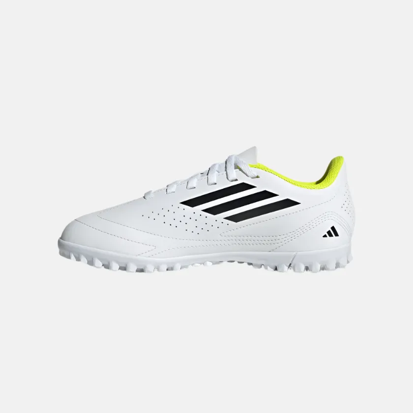 Adidas Deportivo III Kids Boy Football Shoes -White/Black/Solar Yellow