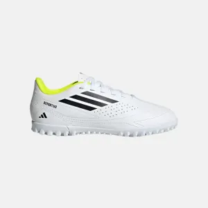 Adidas Deportivo III Kids Boy Football Shoes -White/Black/Solar Yellow