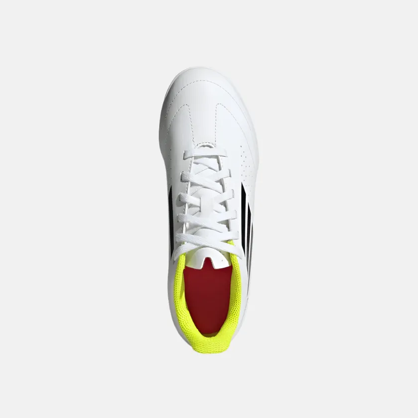Adidas Deportivo III Kids Boy Football Shoes -White/Black/Solar Yellow