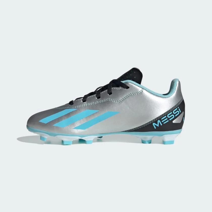 ADIDAS X CRAZYFAST MESSI.4 FLEXIBLE GROUND BOOTS - SILVER