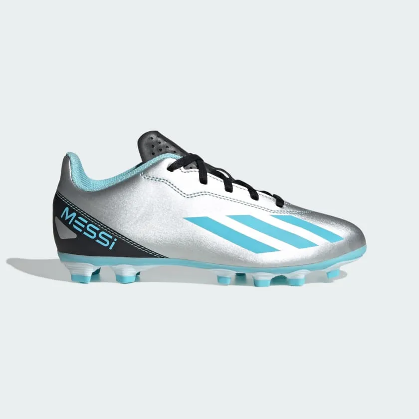 ADIDAS X CRAZYFAST MESSI.4 FLEXIBLE GROUND BOOTS - SILVER