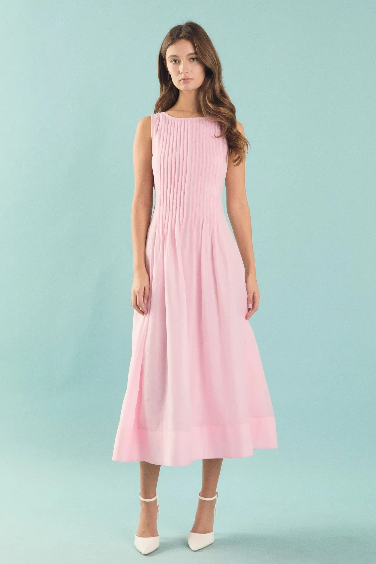 Annabelle Pintuck Midi Dress