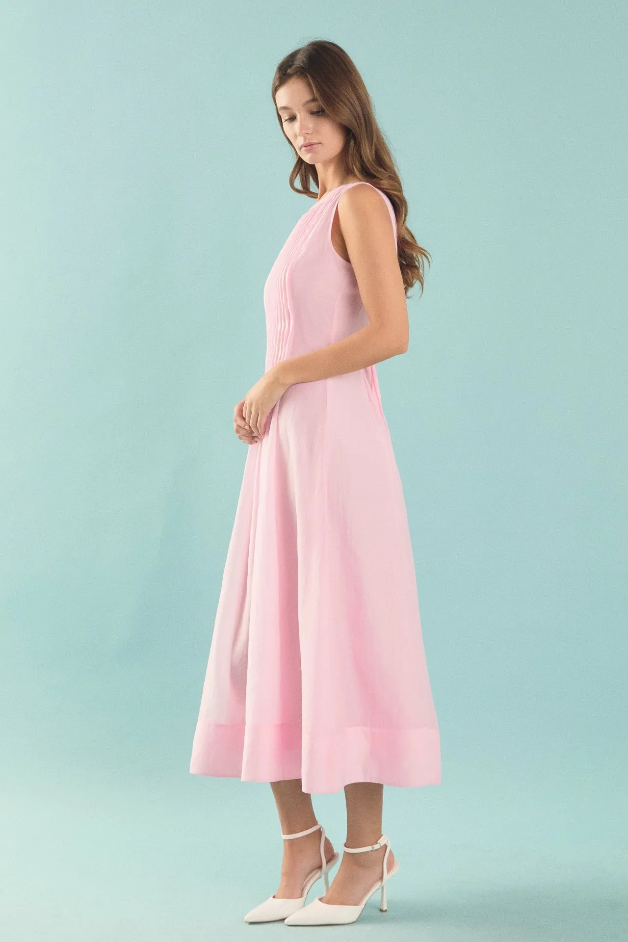 Annabelle Pintuck Midi Dress