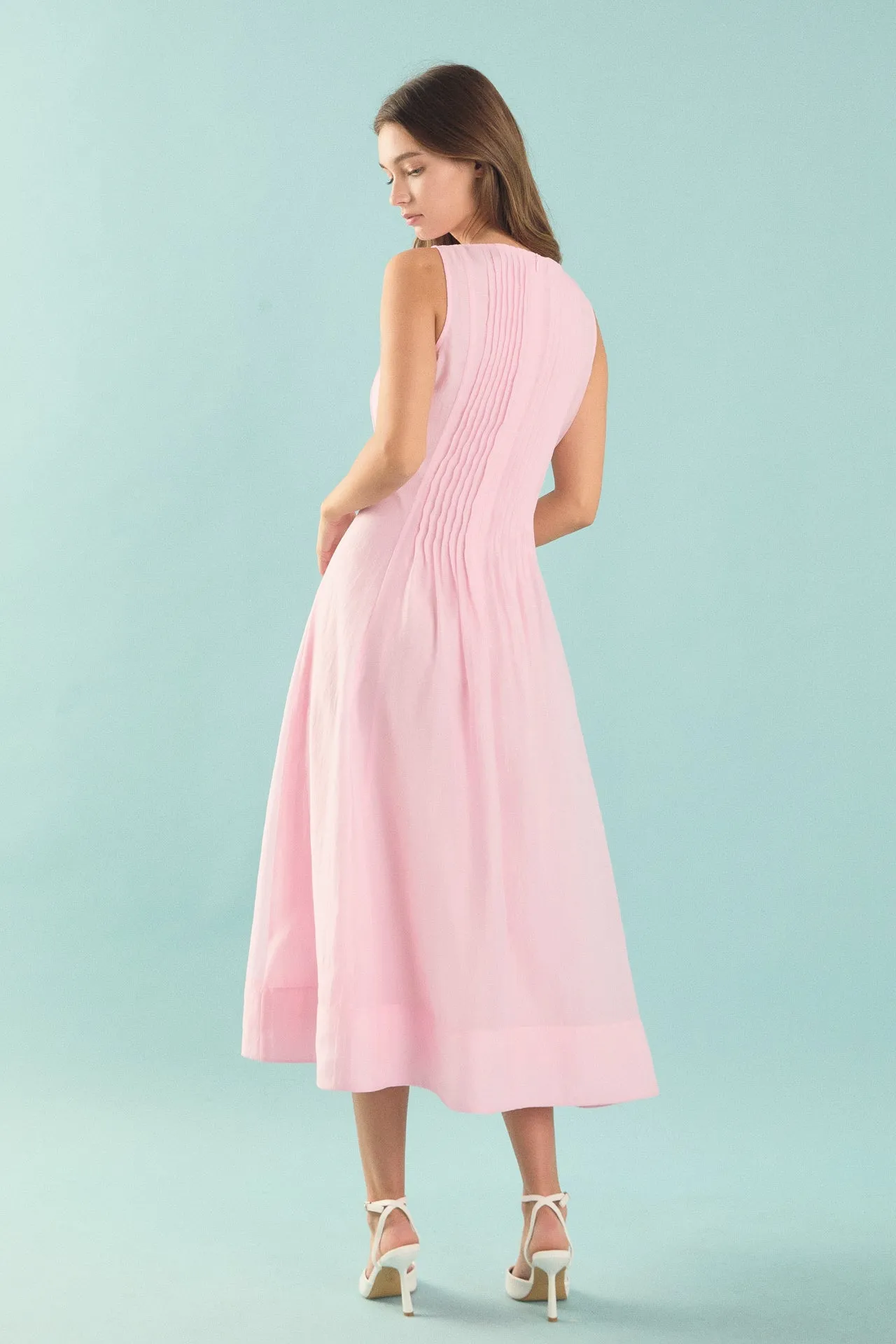 Annabelle Pintuck Midi Dress