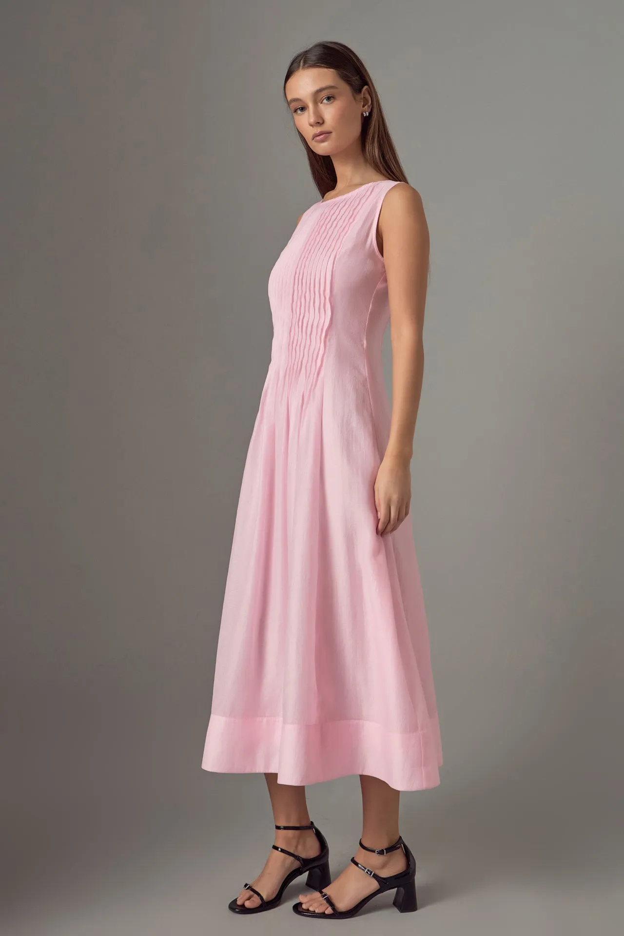 Annabelle Pintuck Midi Dress