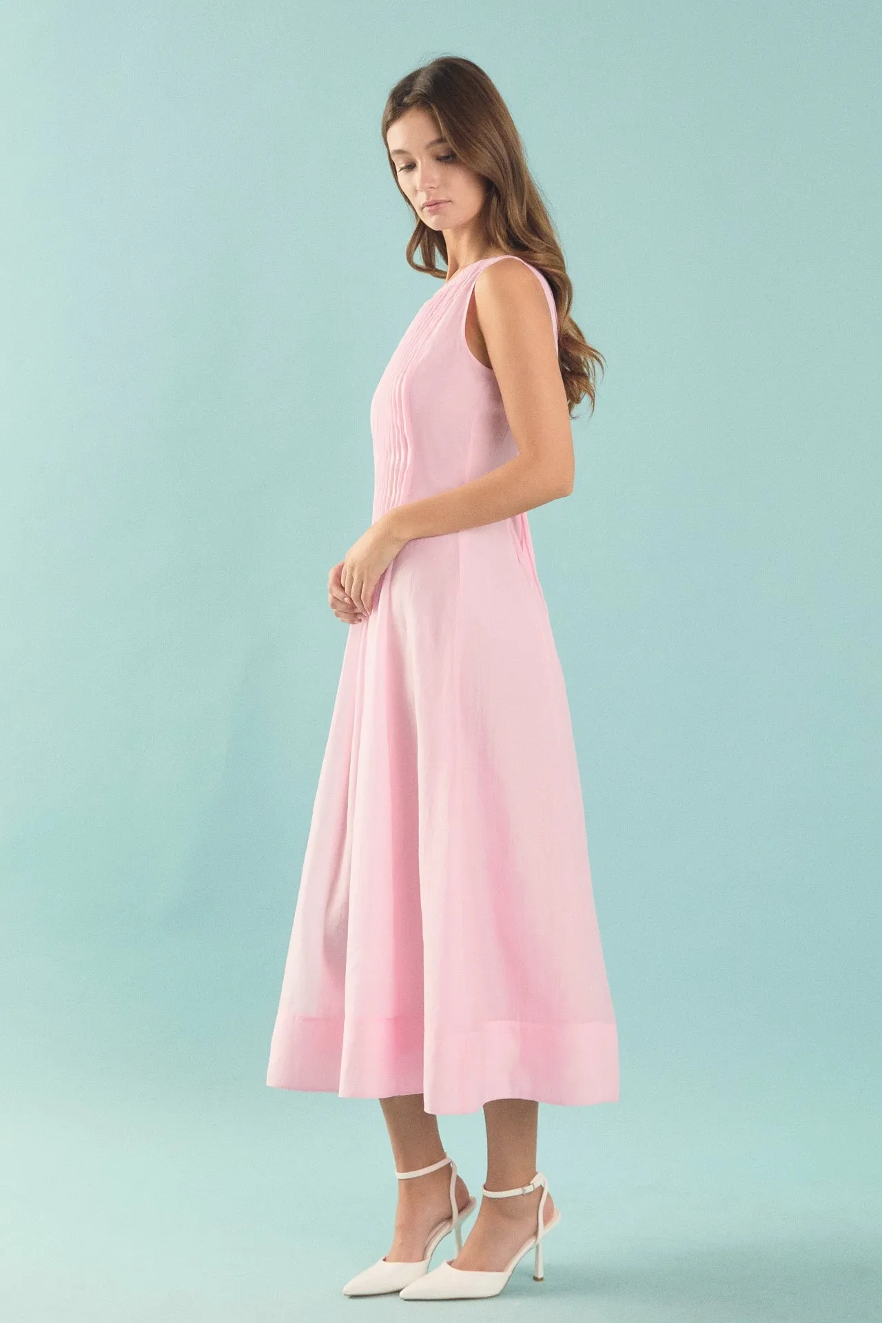 Annabelle Pintuck Midi Dress