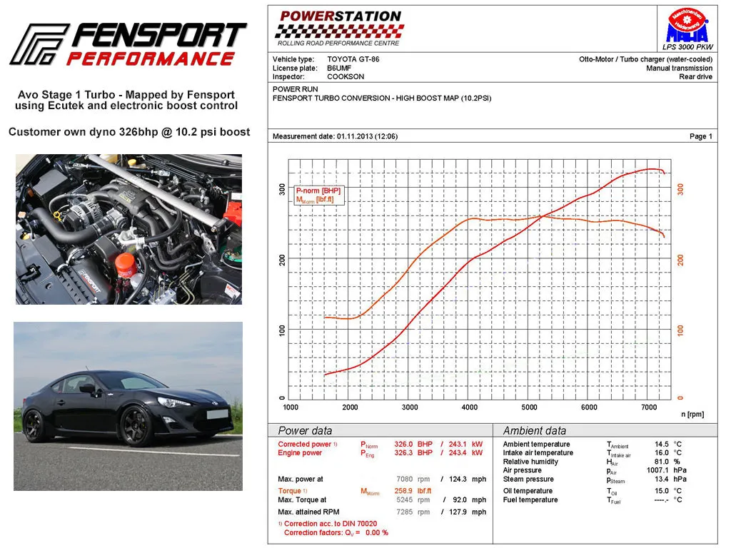 Avo Stage 1 & 2 Turbo Kit - 1849 Turbocharger - GT86 & BRZ