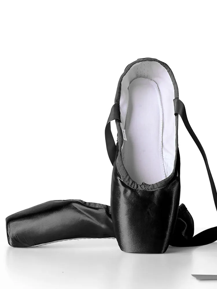 Ballet Pointe Shoes Satin Strap Professional Dance Practice Shoes
