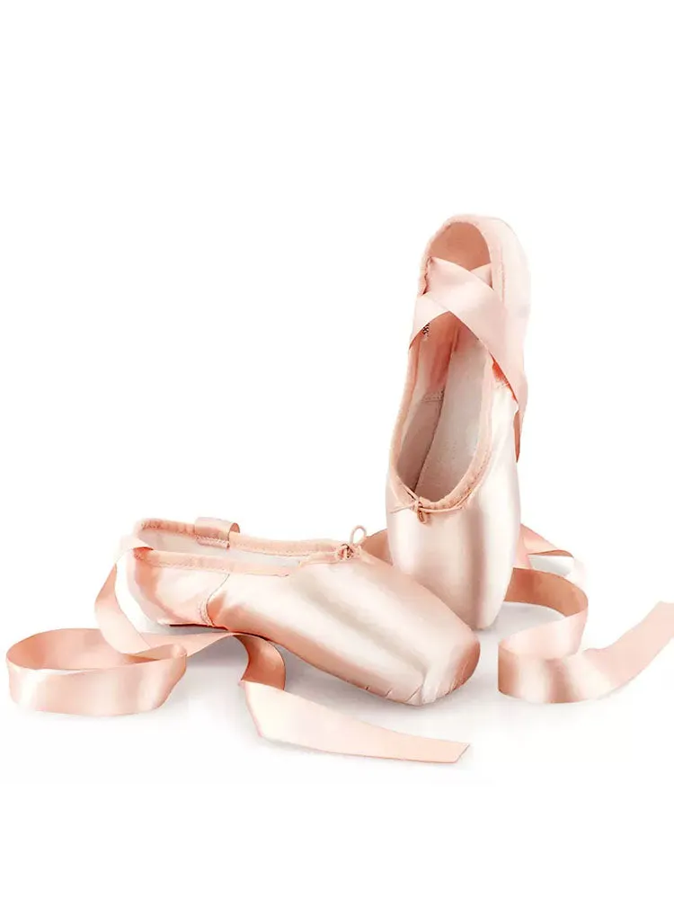 Ballet Pointe Shoes Satin Strap Professional Dance Practice Shoes