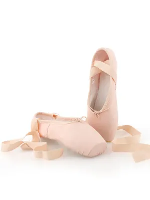 Ballet Pointe Shoes Satin Strap Professional Dance Practice Shoes