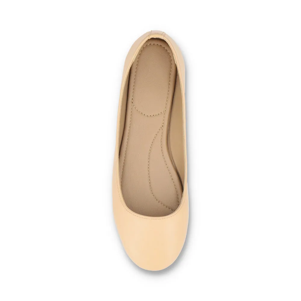 Beige Ballerina Pumps