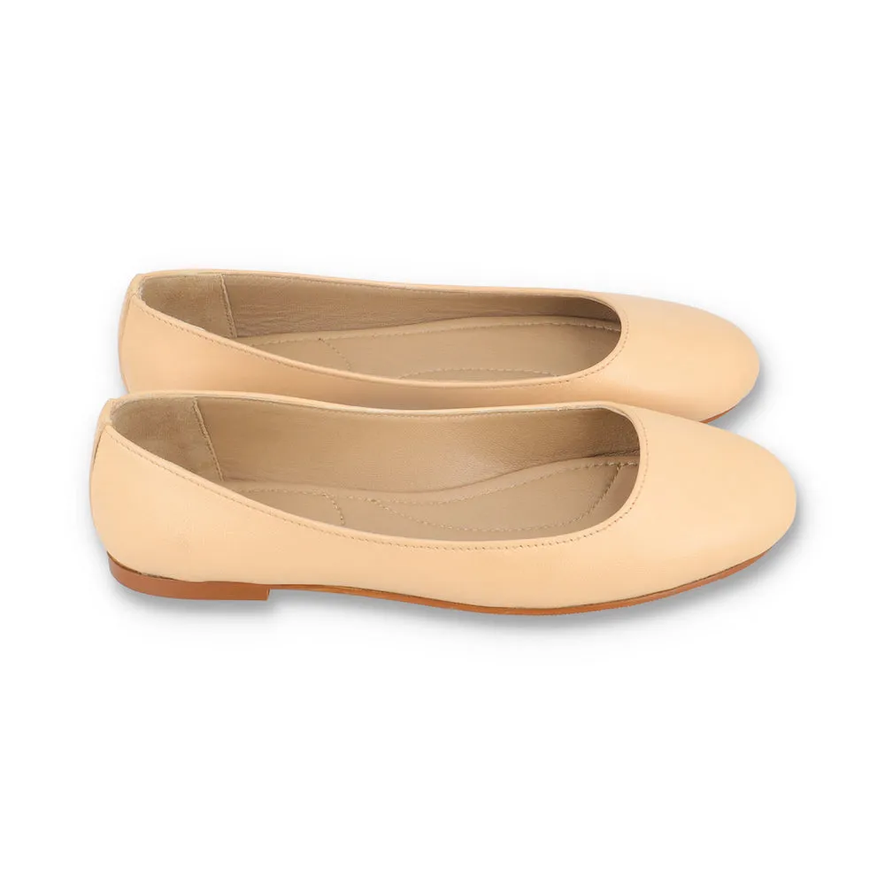 Beige Ballerina Pumps