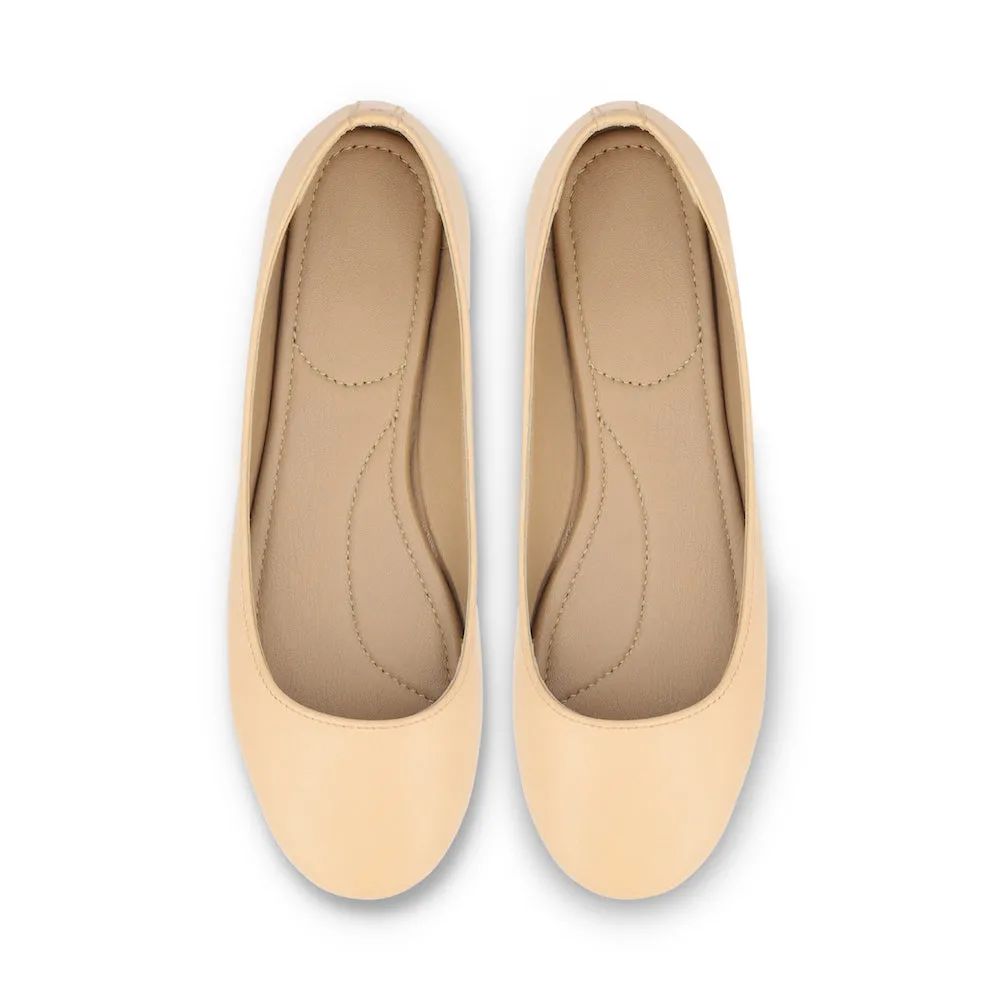 Beige Ballerina Pumps