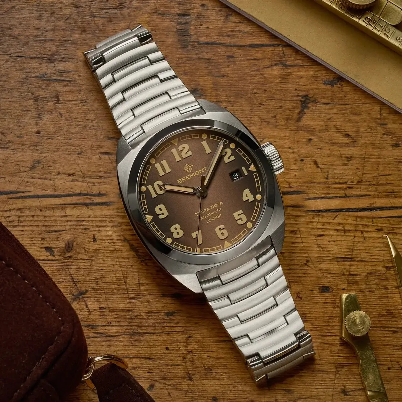 Bremont Terra Nova 40.5 Date 'Caramel'  TN40-DT-SS-BR-B