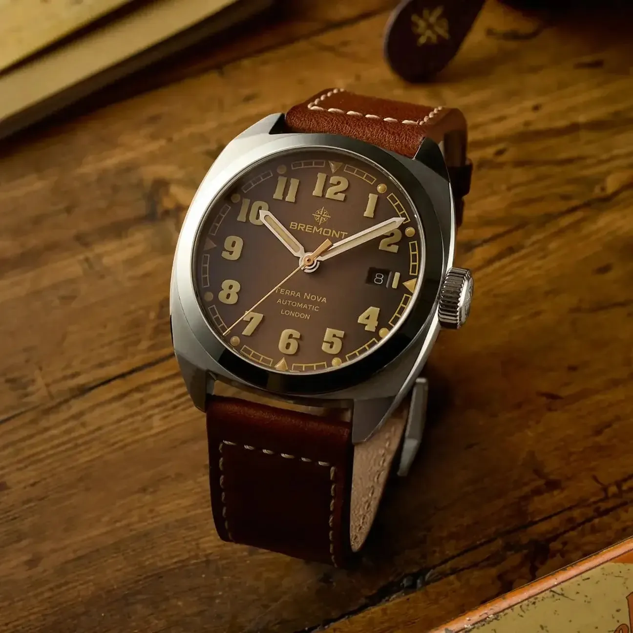 Bremont Terra Nova 40.5 Date 'Caramel'  TN40-DT-SS-BR-L-S