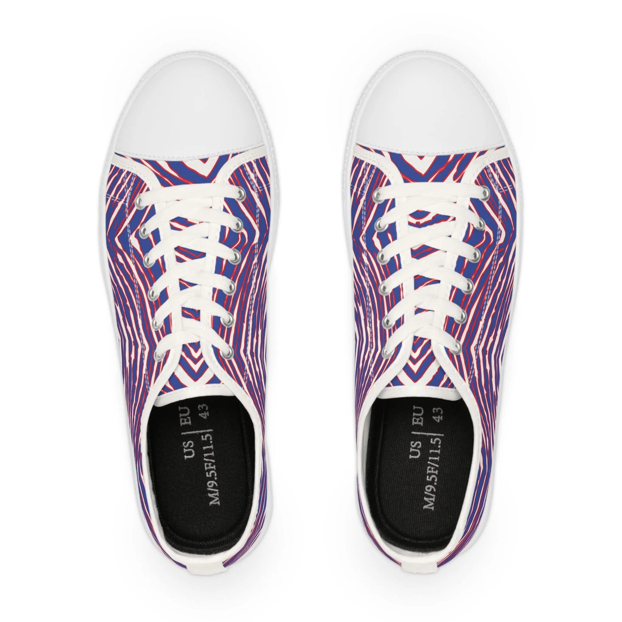 Buffalo Football Pattern Men's Low Top Sneakers