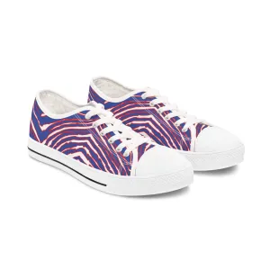 Buffalo Football Pattern Women's Low Top Sneakers