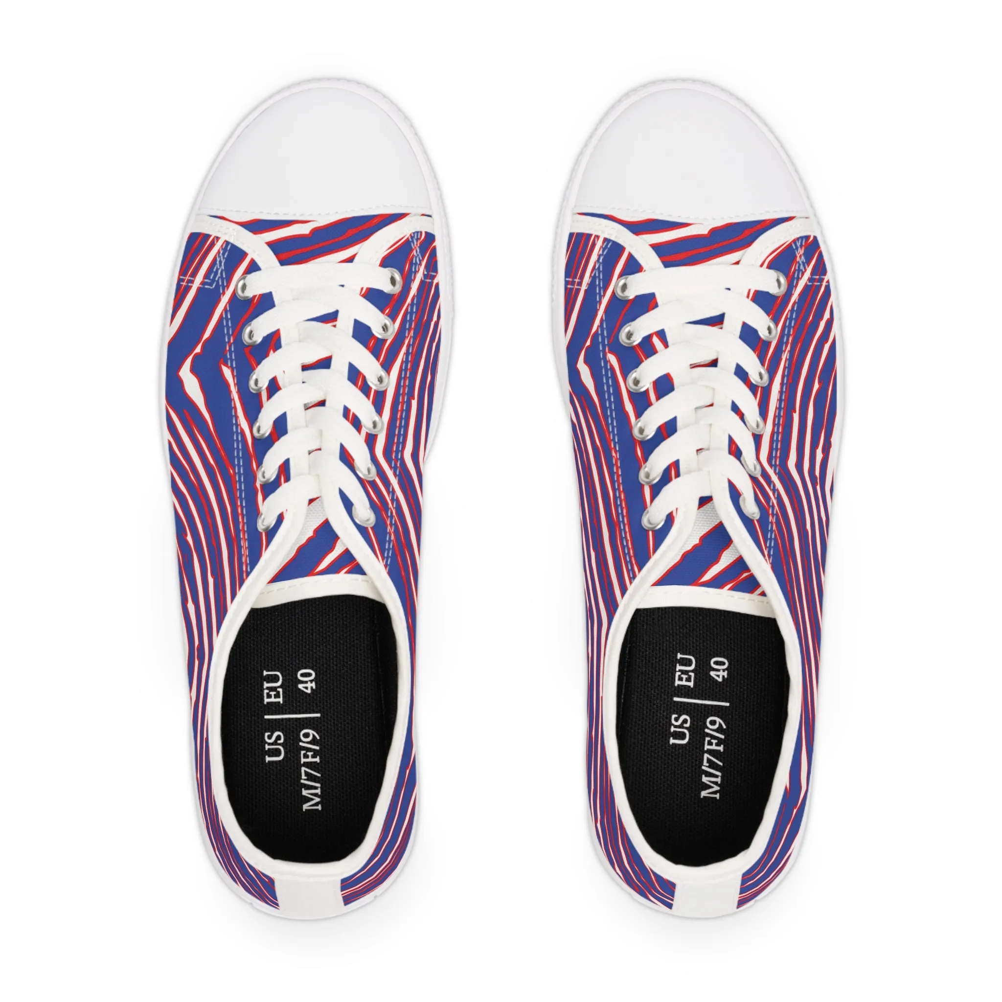 Buffalo Football Pattern Women's Low Top Sneakers