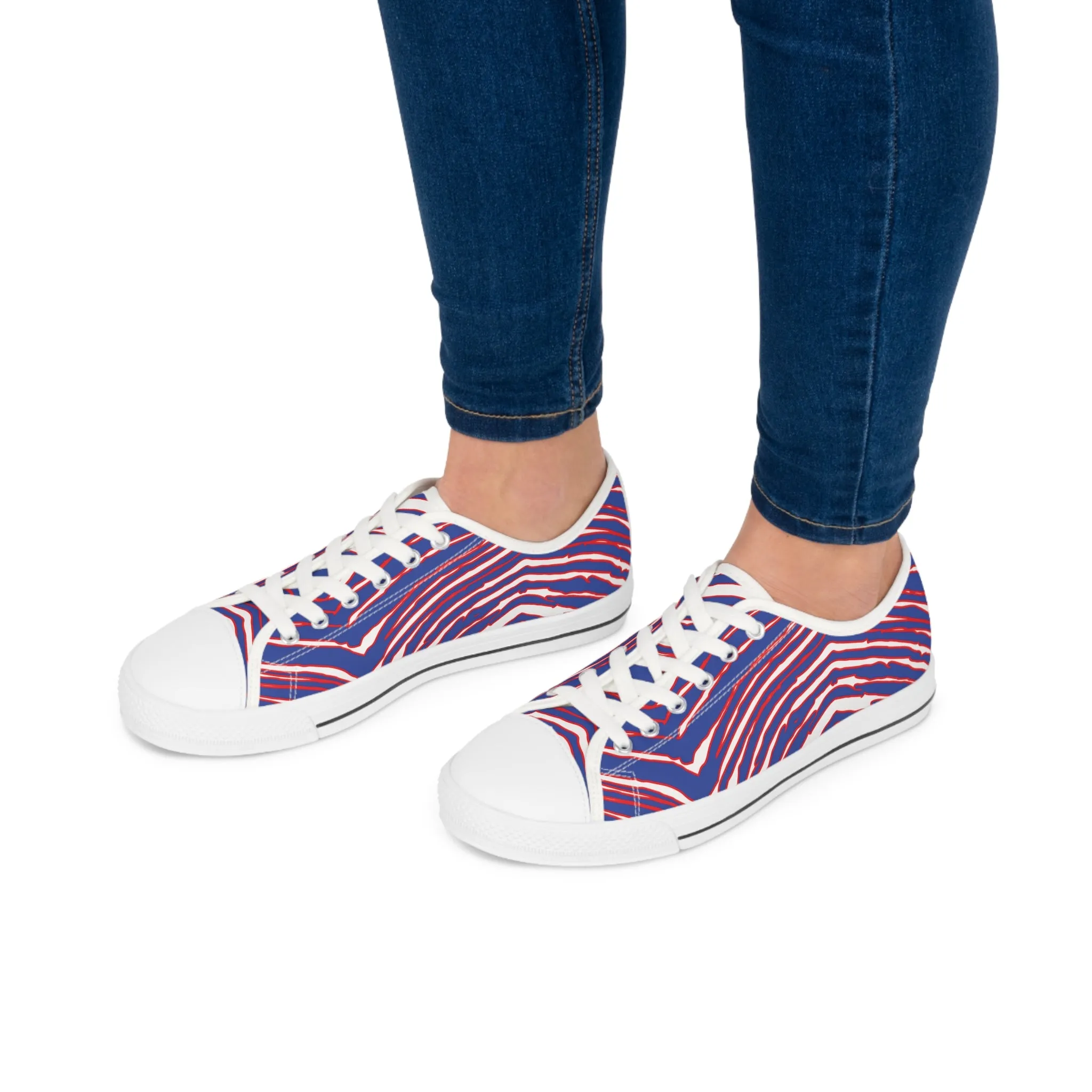 Buffalo Football Pattern Women's Low Top Sneakers