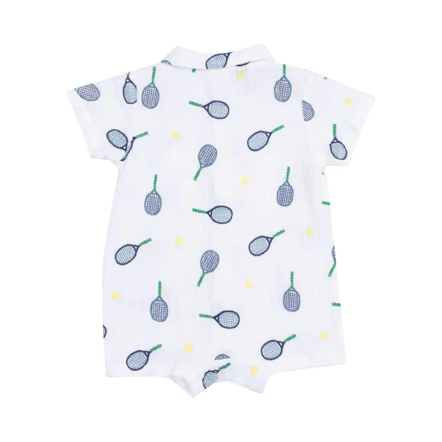 BUTTON DOWN POLO SHORTIE - TENNIS