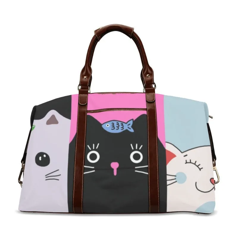 Cat Print Travel Bag
