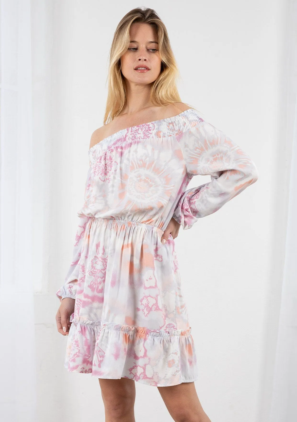 Cherished Off Shoulder Mini Dress