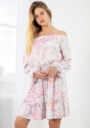 Cherished Off Shoulder Mini Dress