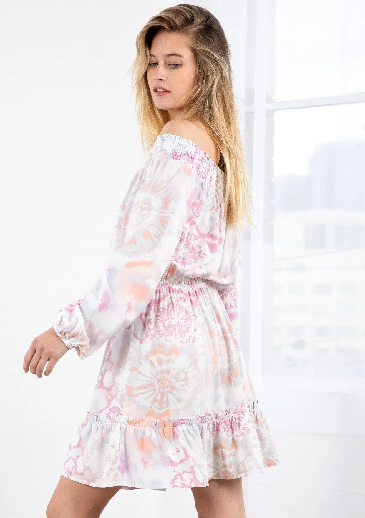 Cherished Off Shoulder Mini Dress