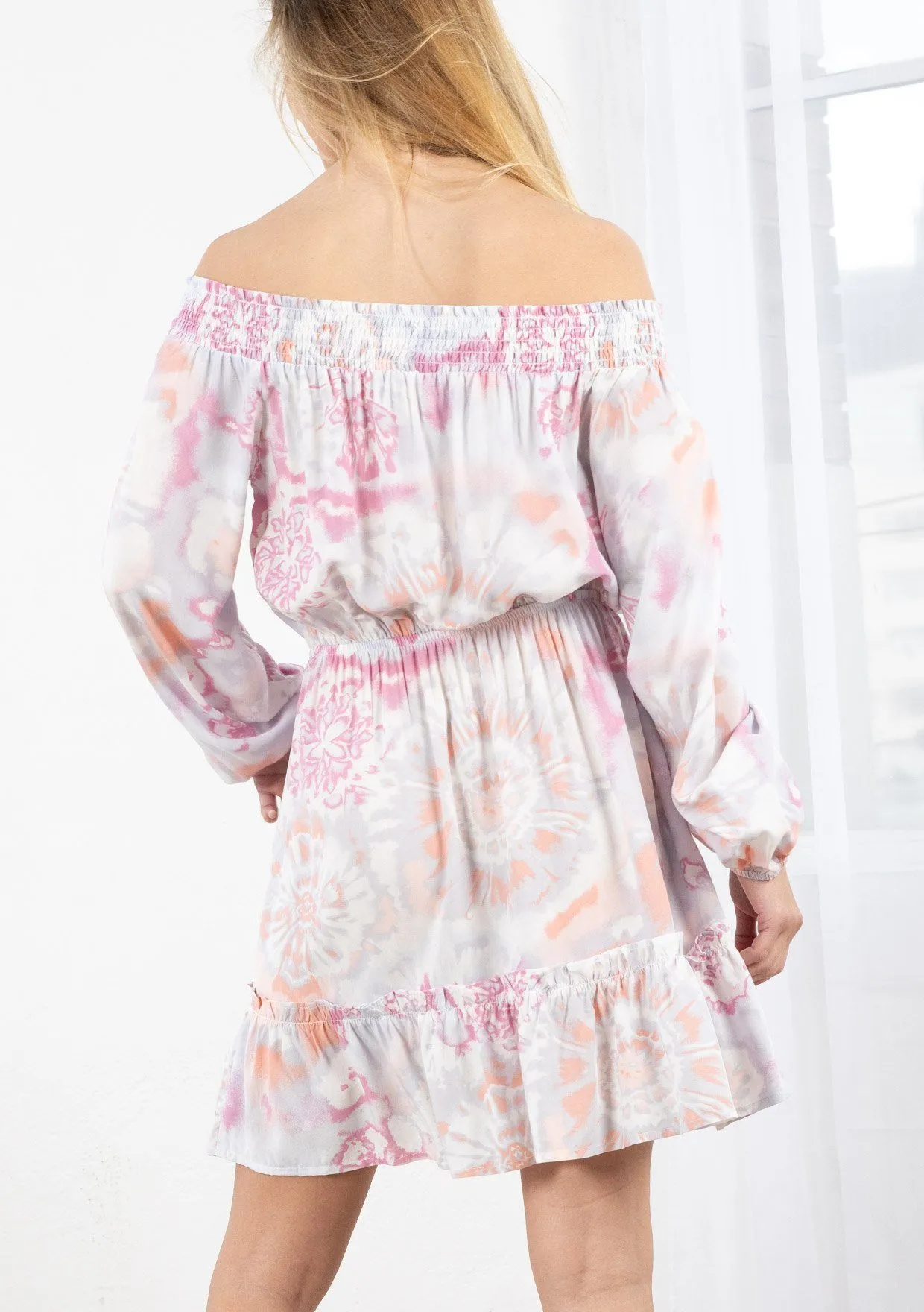 Cherished Off Shoulder Mini Dress