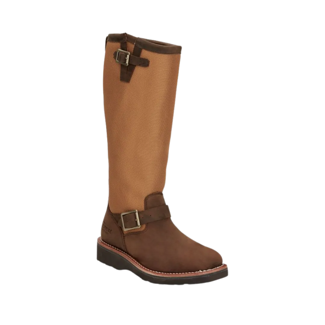 Chippewa Justin Boots Women's Brown Cottonwood Hickory Snake Boot