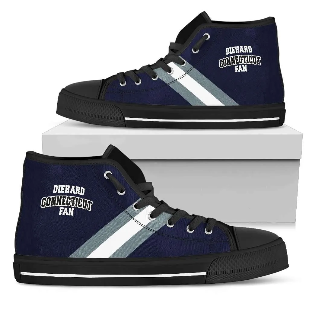 Diehard Connecticut Fan Canvas High Top Shoes