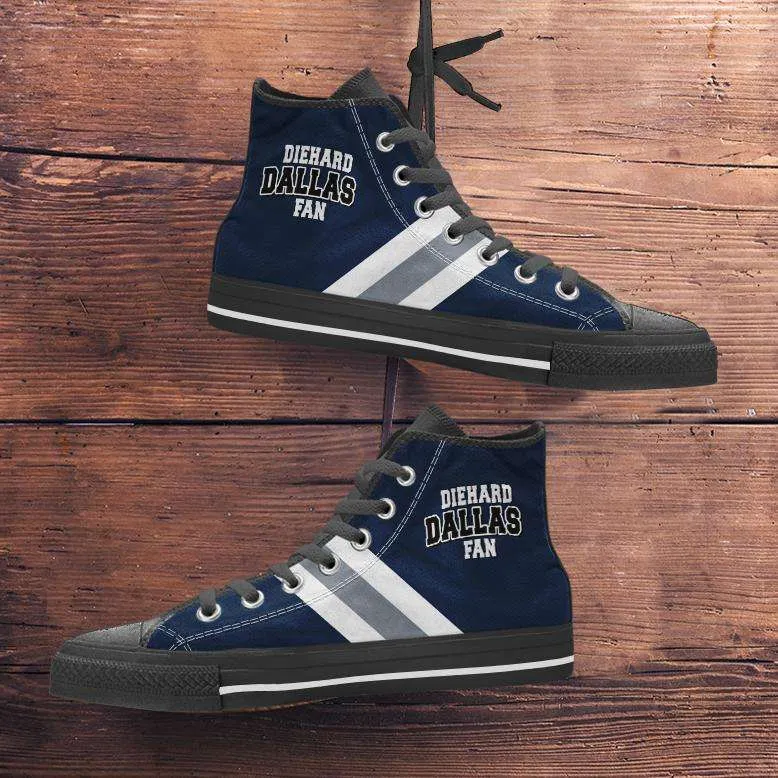 Diehard Dallas Fan Canvas High Top Shoes
