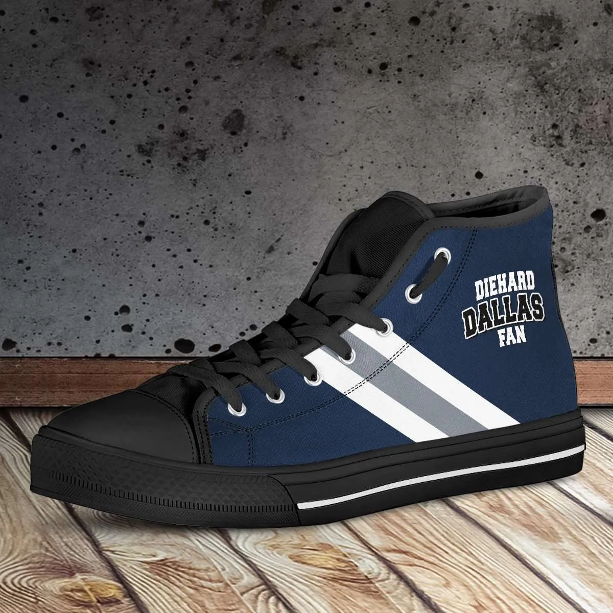 Diehard Dallas Fan Canvas High Top Shoes