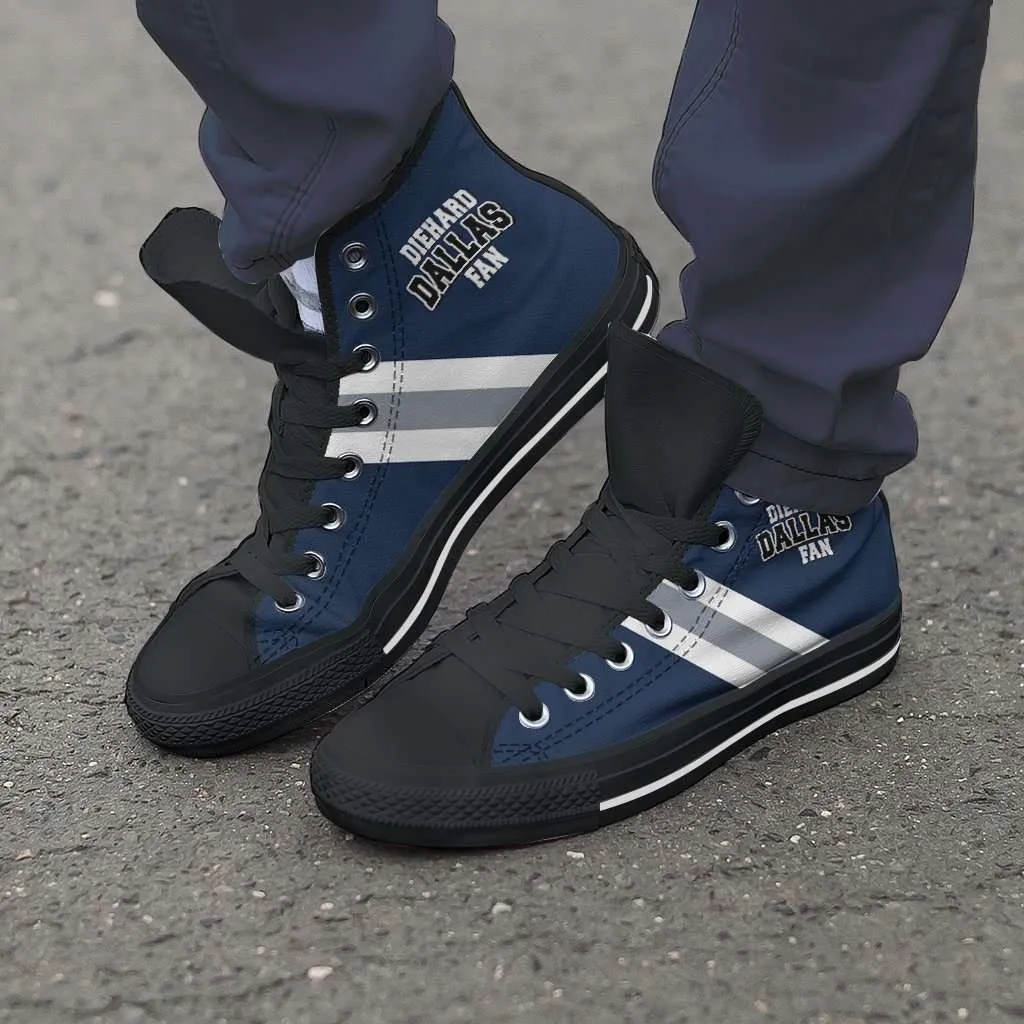 Diehard Dallas Fan Canvas High Top Shoes