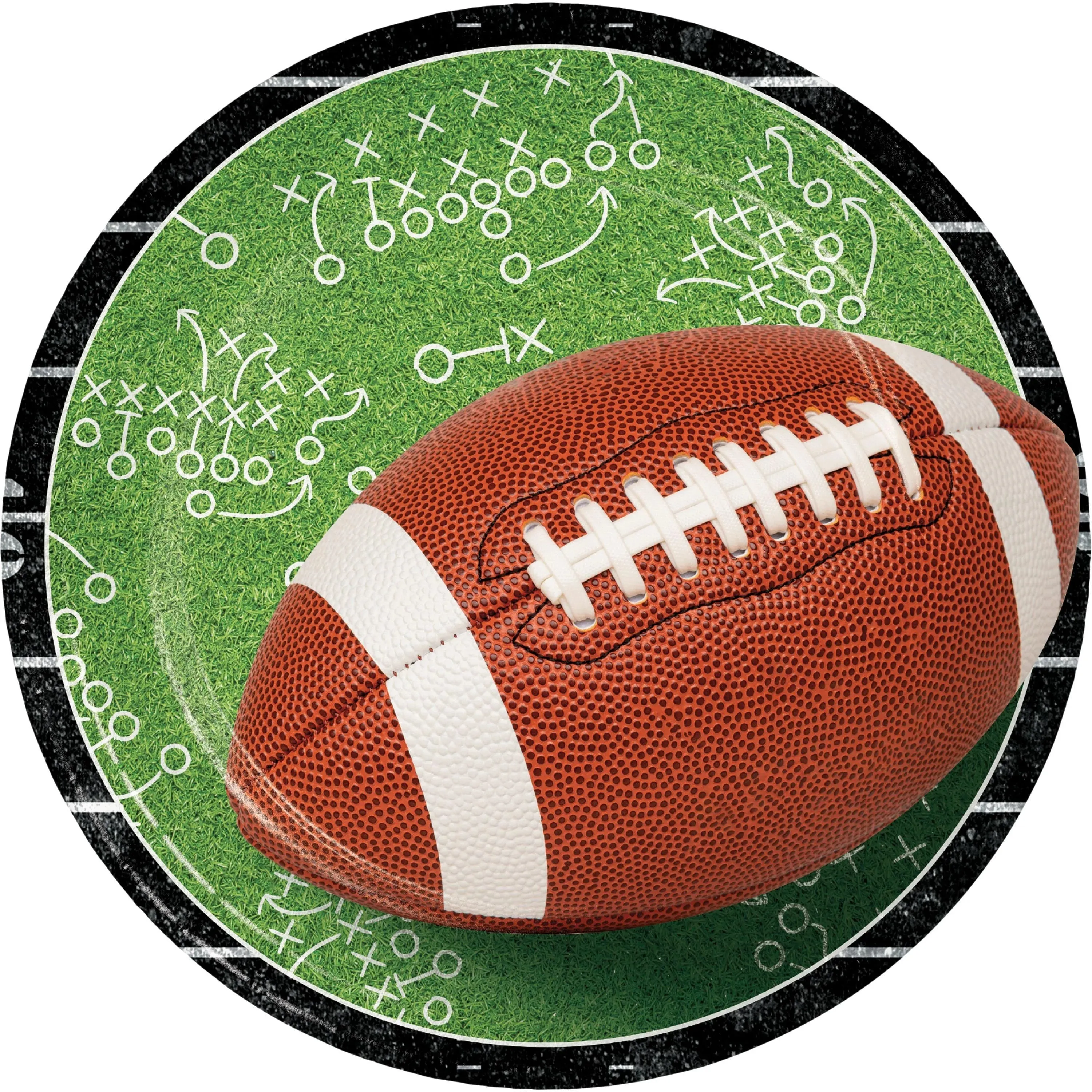 Football Kick Off Dinner Plate 7" | 8 ct