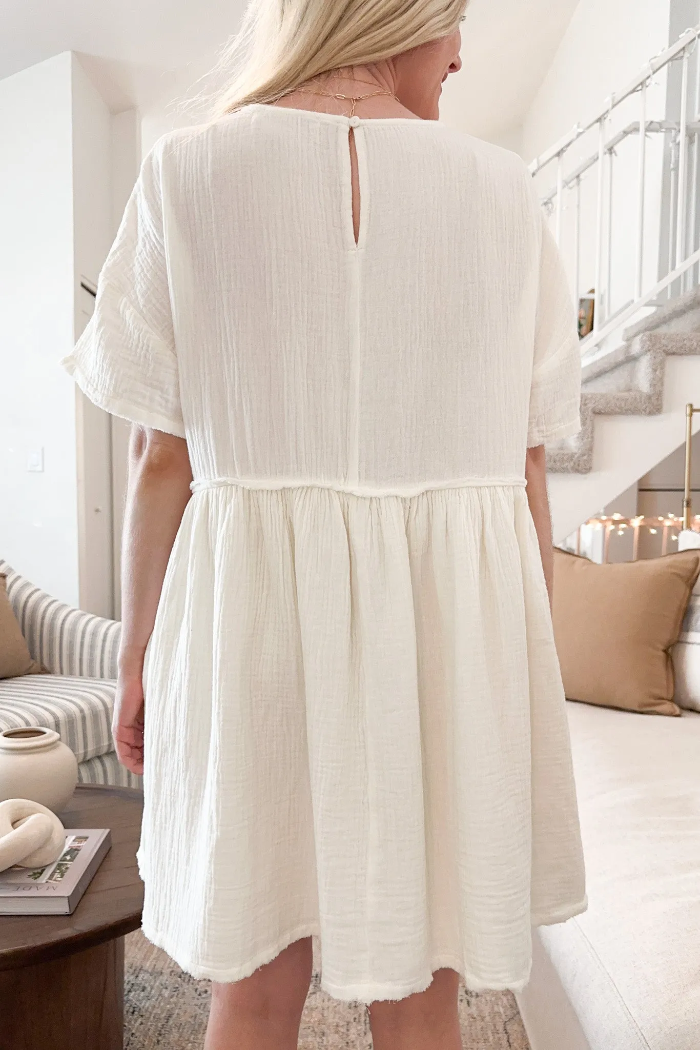 Free Falling Cotton Mini Dress