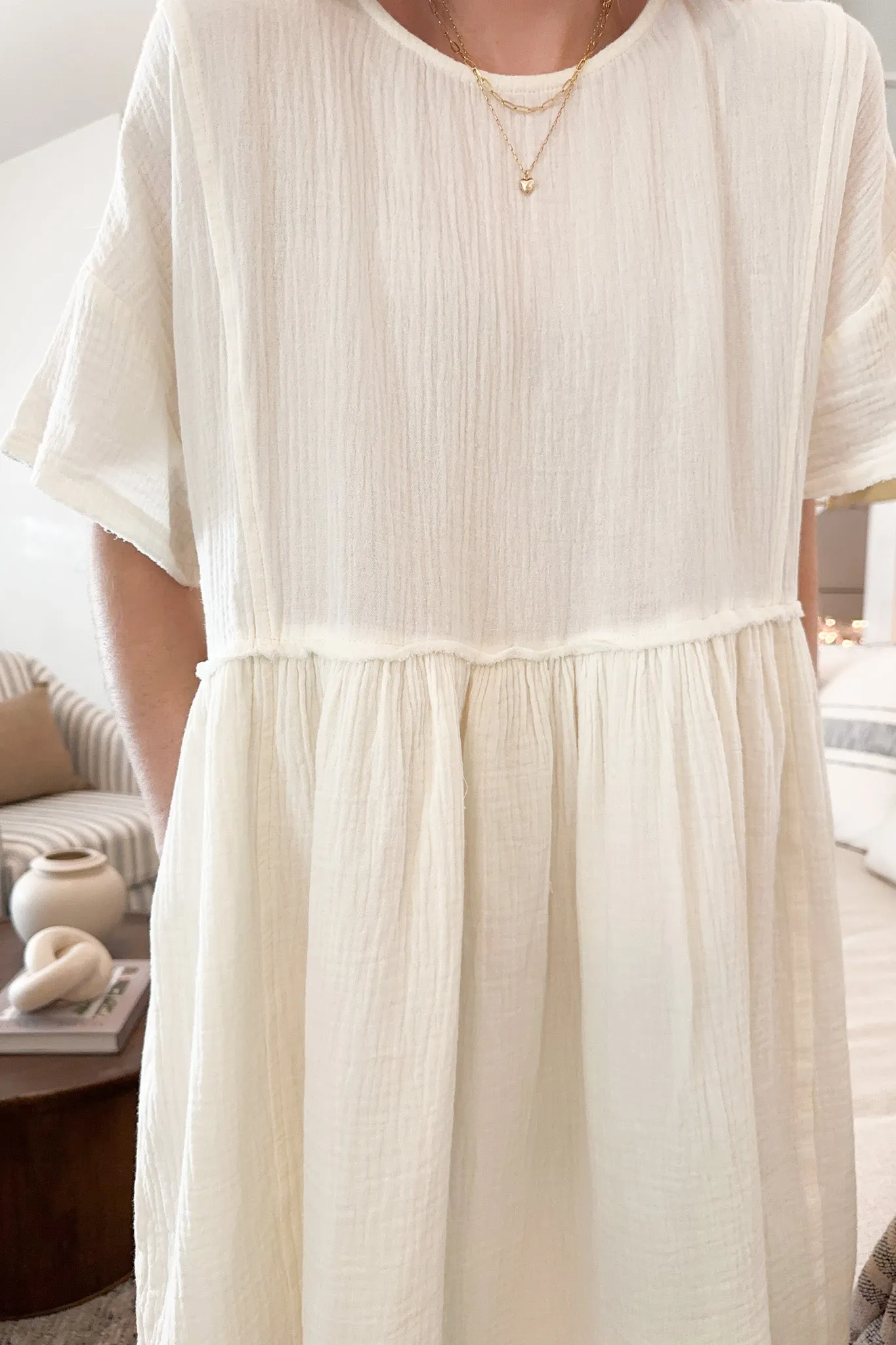 Free Falling Cotton Mini Dress