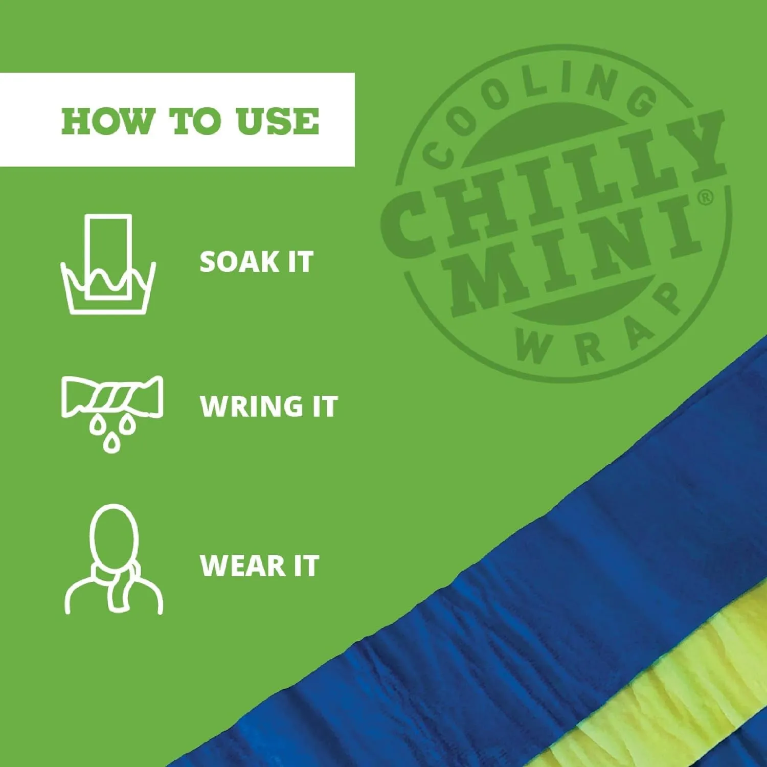 FROGG TOGGS Chilly Mini Cooling Neck Towel, 6 Count, 29"X3"
