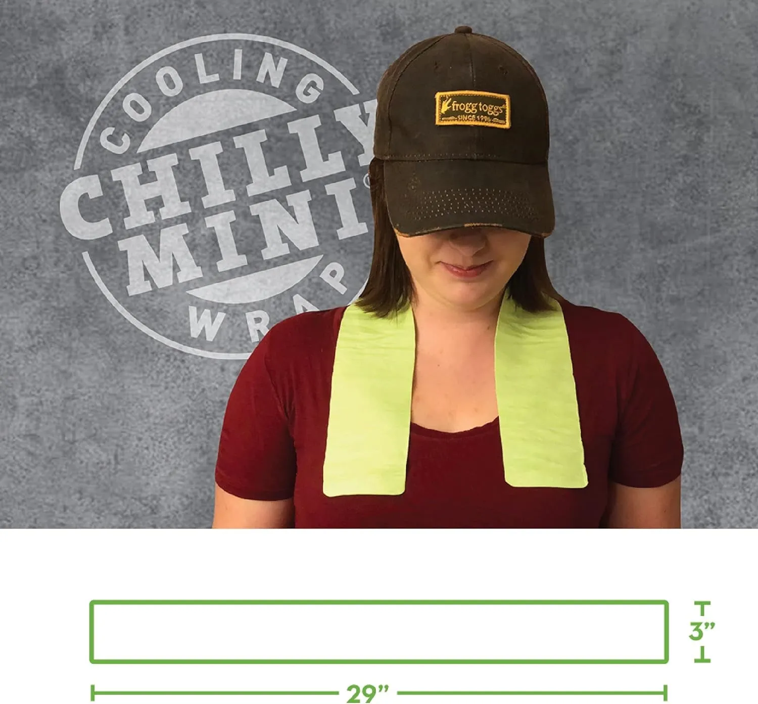 FROGG TOGGS Chilly Mini Cooling Neck Towel, 6 Count, 29"X3"