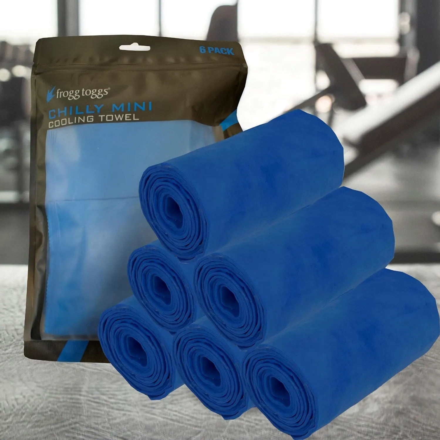 FROGG TOGGS Chilly Mini Cooling Neck Towel, 6 Count, 29"X3"