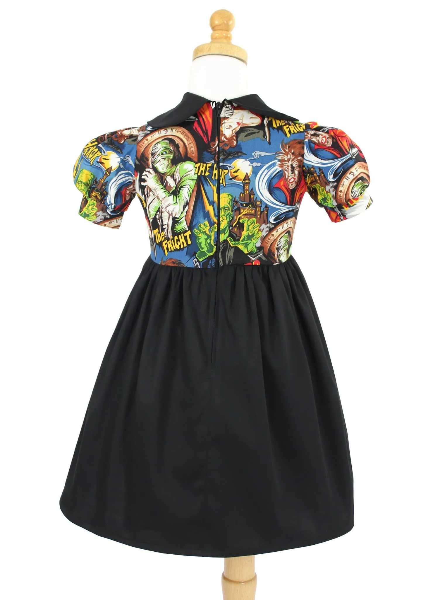 Girl's Hollywood Monsters Peter Pan Collar Dress: 4T